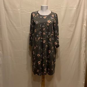 Floral easy fit sweatshirt dress